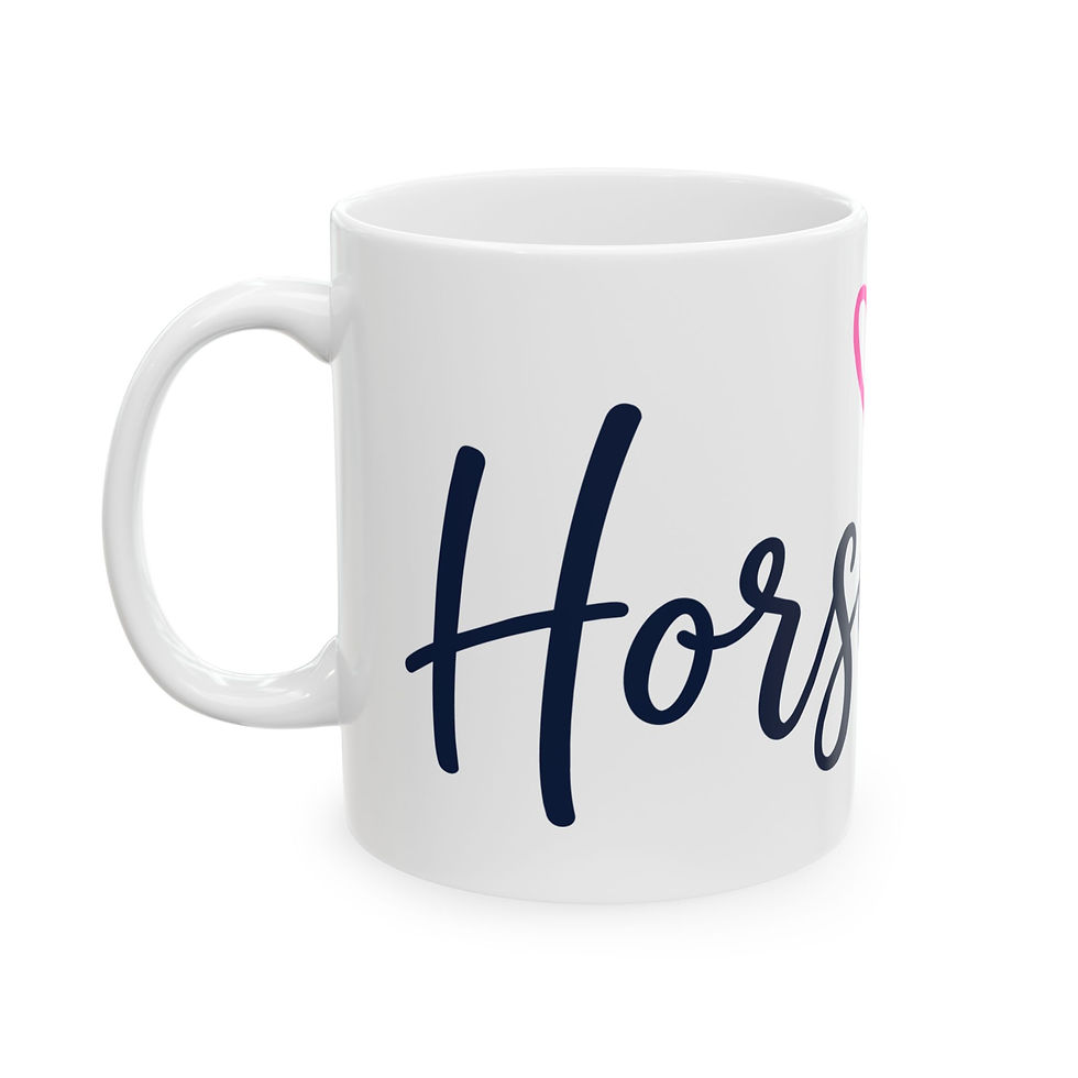 Thumbnail: Coffee Cup (11oz, 15oz) — Cute HorseWyse Initials | Pink Script H W Pony Graphic