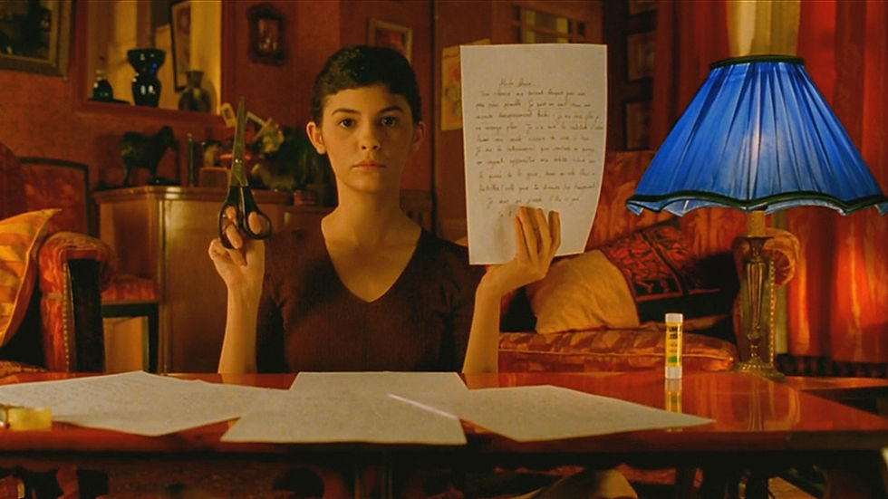 Amélie Poulain representa o sujeito que, embora rodeado de possibilidades, não consegue "ingerir" a vida por medo do impacto emocional. Sua jornada reflete a transição da sobrevivência para a existência plena, onde o cuidado consigo mesma torna-se o eixo central. Imagem: Divulgação. Cena do filme "O Fabuloso Destino de Amélie Poulain", 2001)