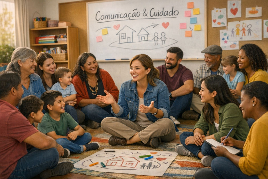 Educação e Desenvolvimento Familiar: Formações práticas que fortalecem vínculos, comunicação e cuidado entre famílias, escolas e comunidades.
