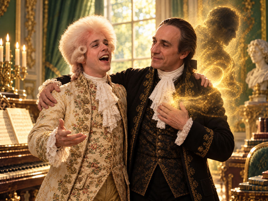 A história de Salieri ilustra esse dilema universal. Todos encontraremos pessoas que parecem possuir exatamente aquilo que mais admiramos. O desafio não consiste em evitar esses encontros, mas em decidir se eles produzirão ressentimento ou inspiração. Imagem Ilustrativa/Divulgação. Acervo do Espaço Vida Integral.