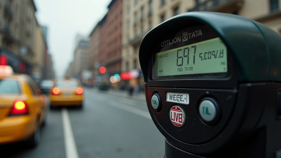 Close-up of a taxi meter showing a clear fare
