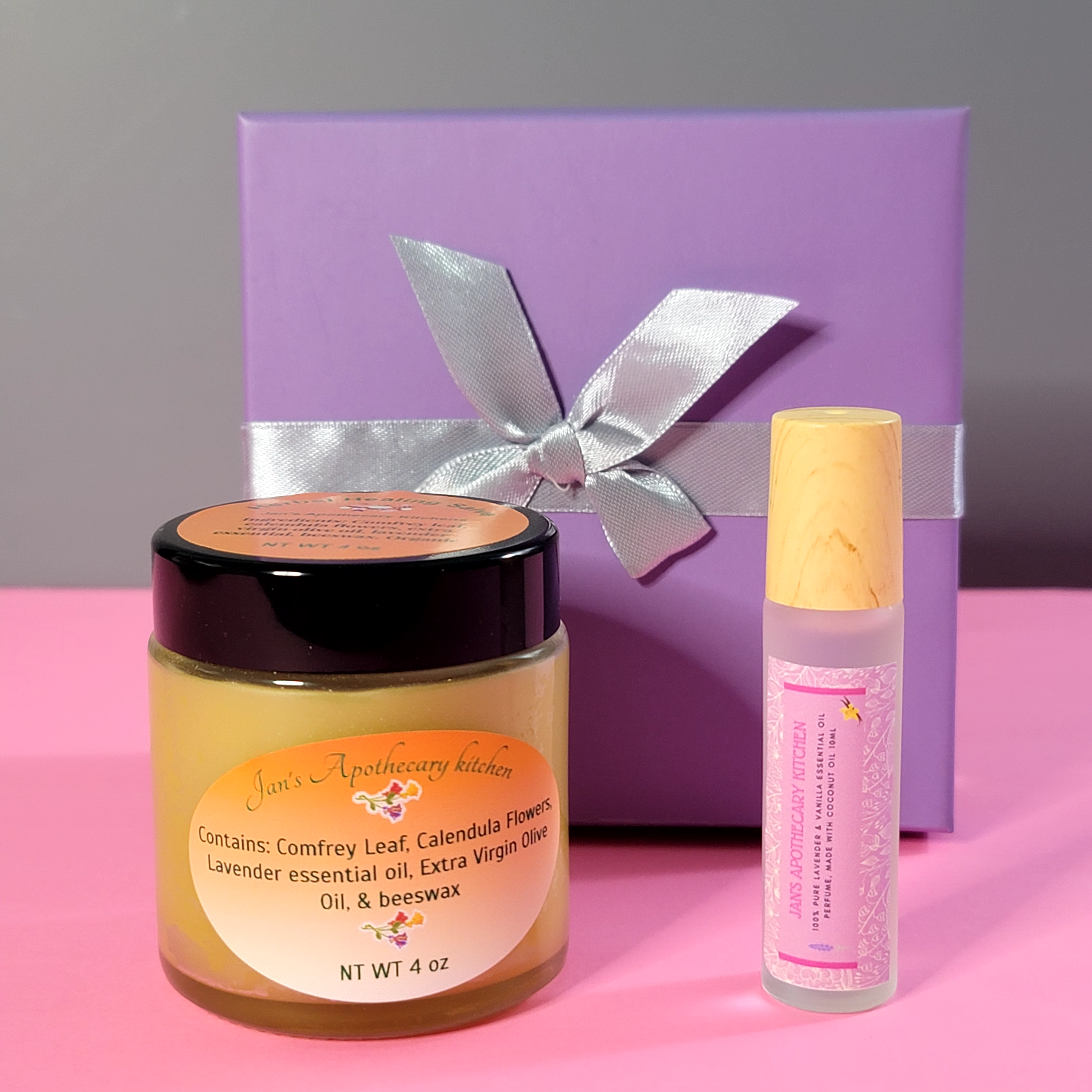 healing salve and essential oil gift ser