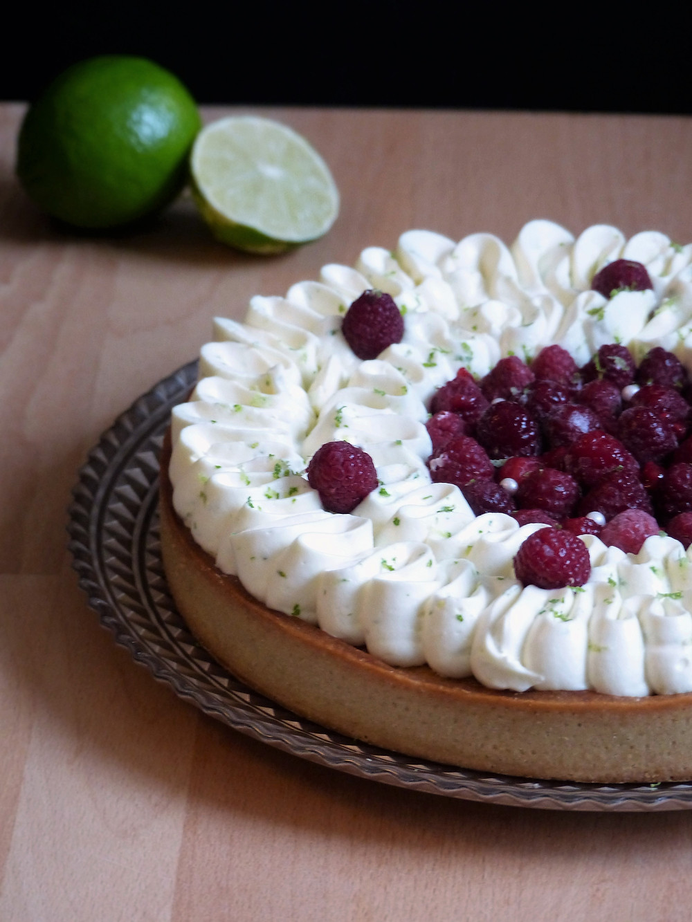 Tarte Amandine Framboises Et Citron Vert Tarte Amandine Framboises Et Citron Vert