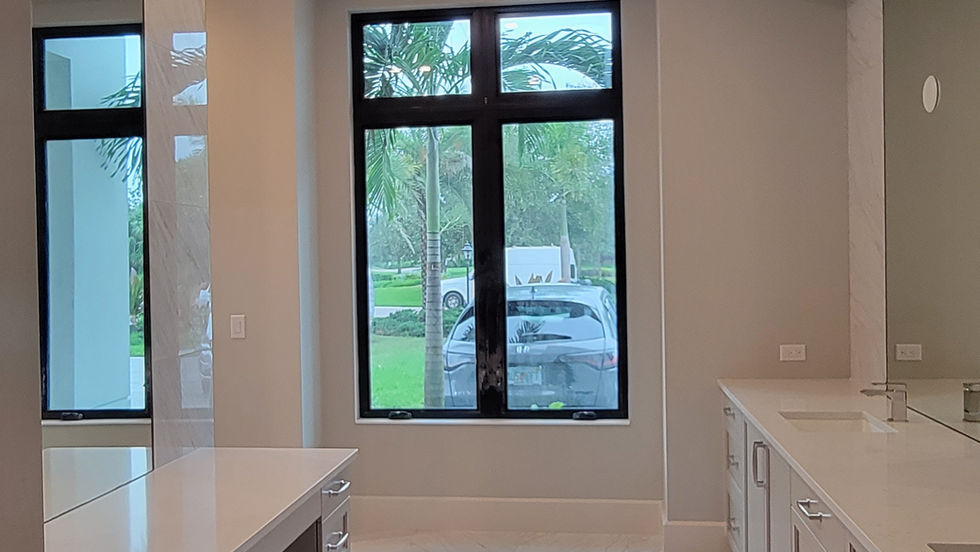 Primary bath with makeup vanity