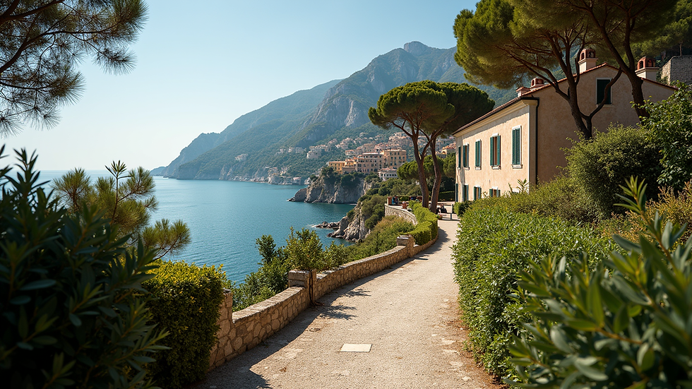 Eye-level view of a charming villa in Sorrento