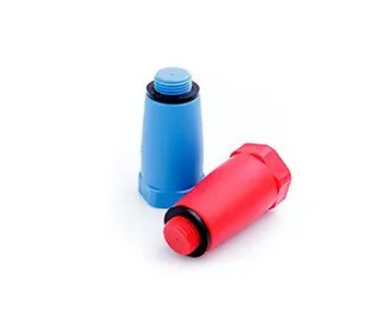 Plug for pressure tests, red/blue