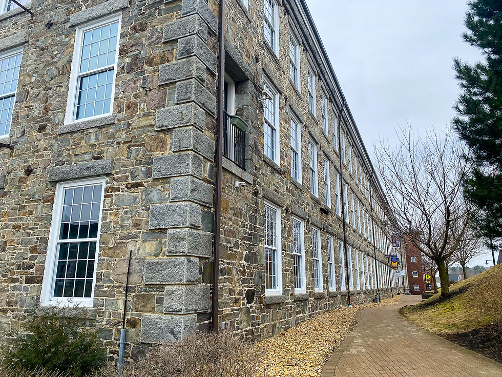 Exterior of renovated mill building