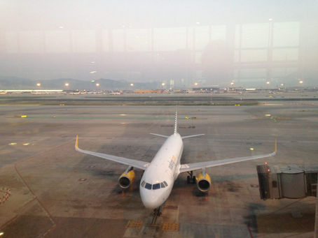 Ryanair flight London to Barcelona