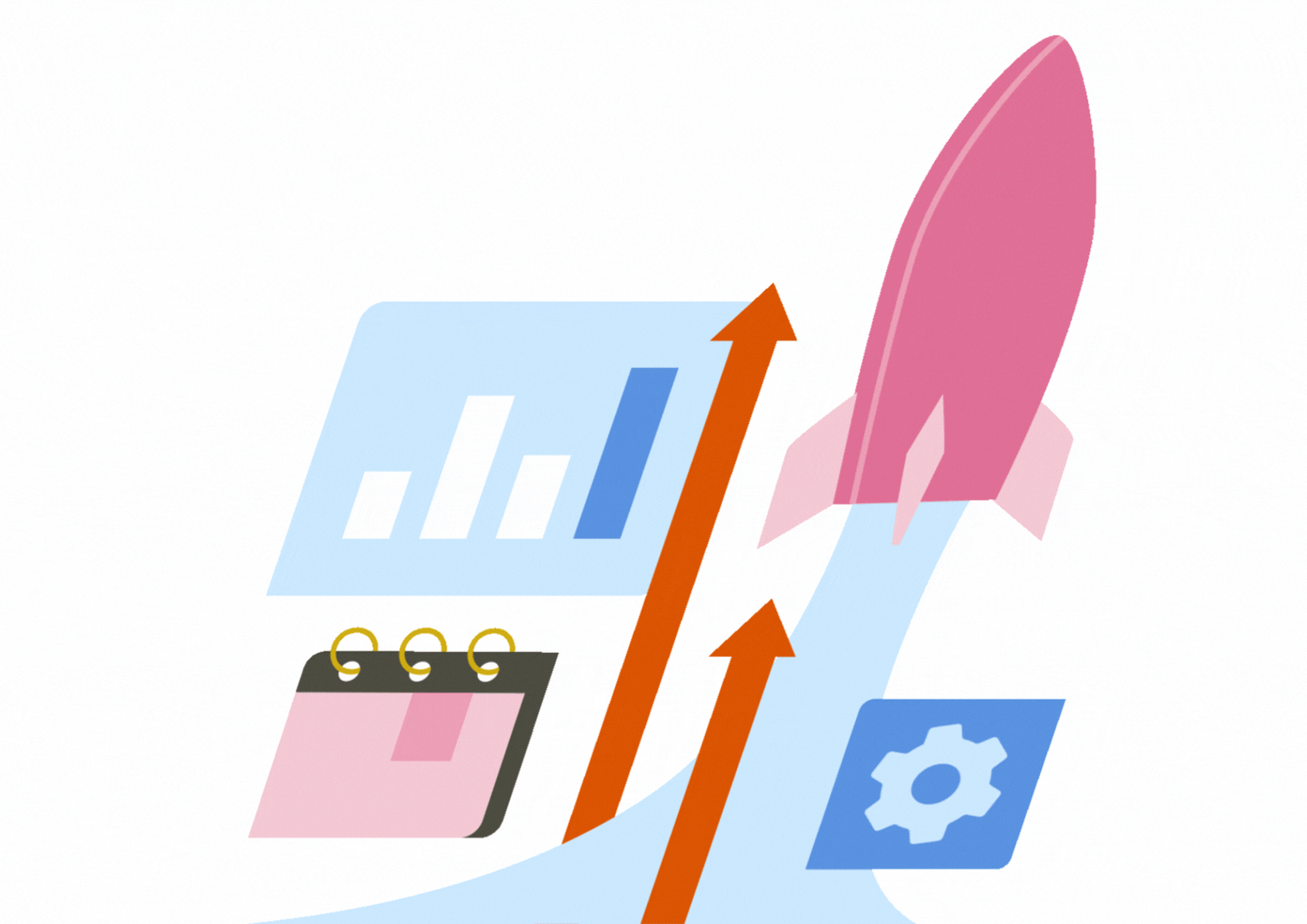 rocket with graph