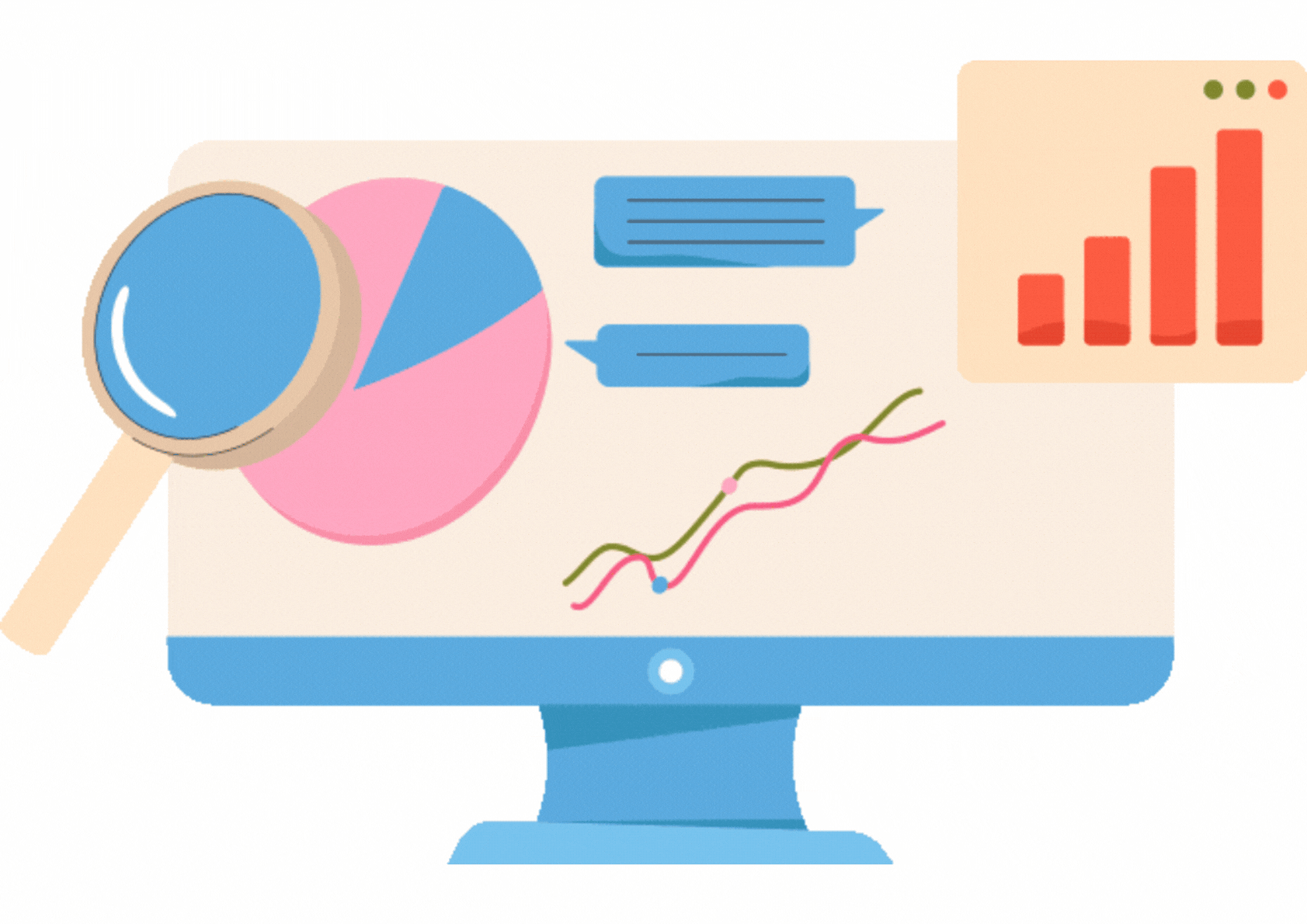 laptop screen with graphs