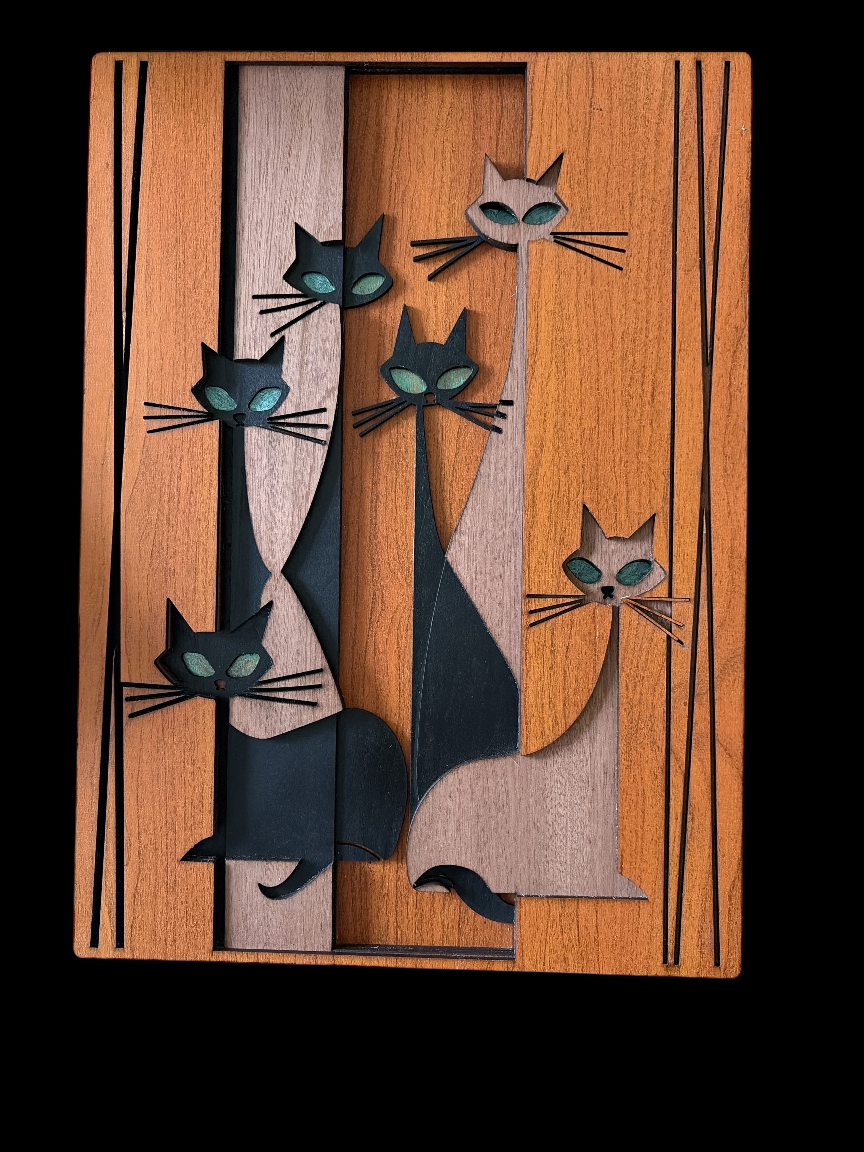 Large Abstract Cat art decor