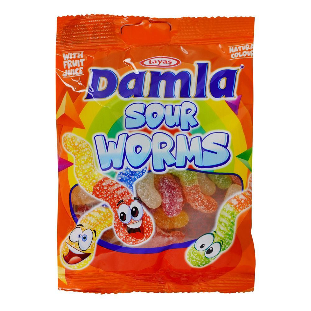 Sour Worms Candy 80g Damla