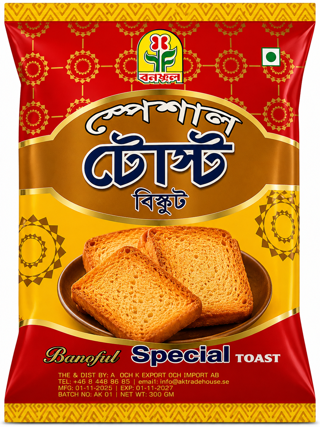 Special Toast Biscuit 300g Banoful