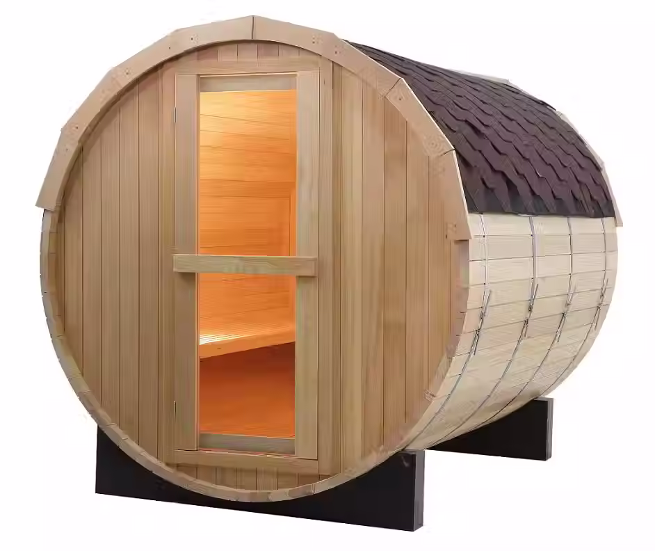תמונה ממוזערת: סאונה חבית חיצונית Premium Barrel Sauna
