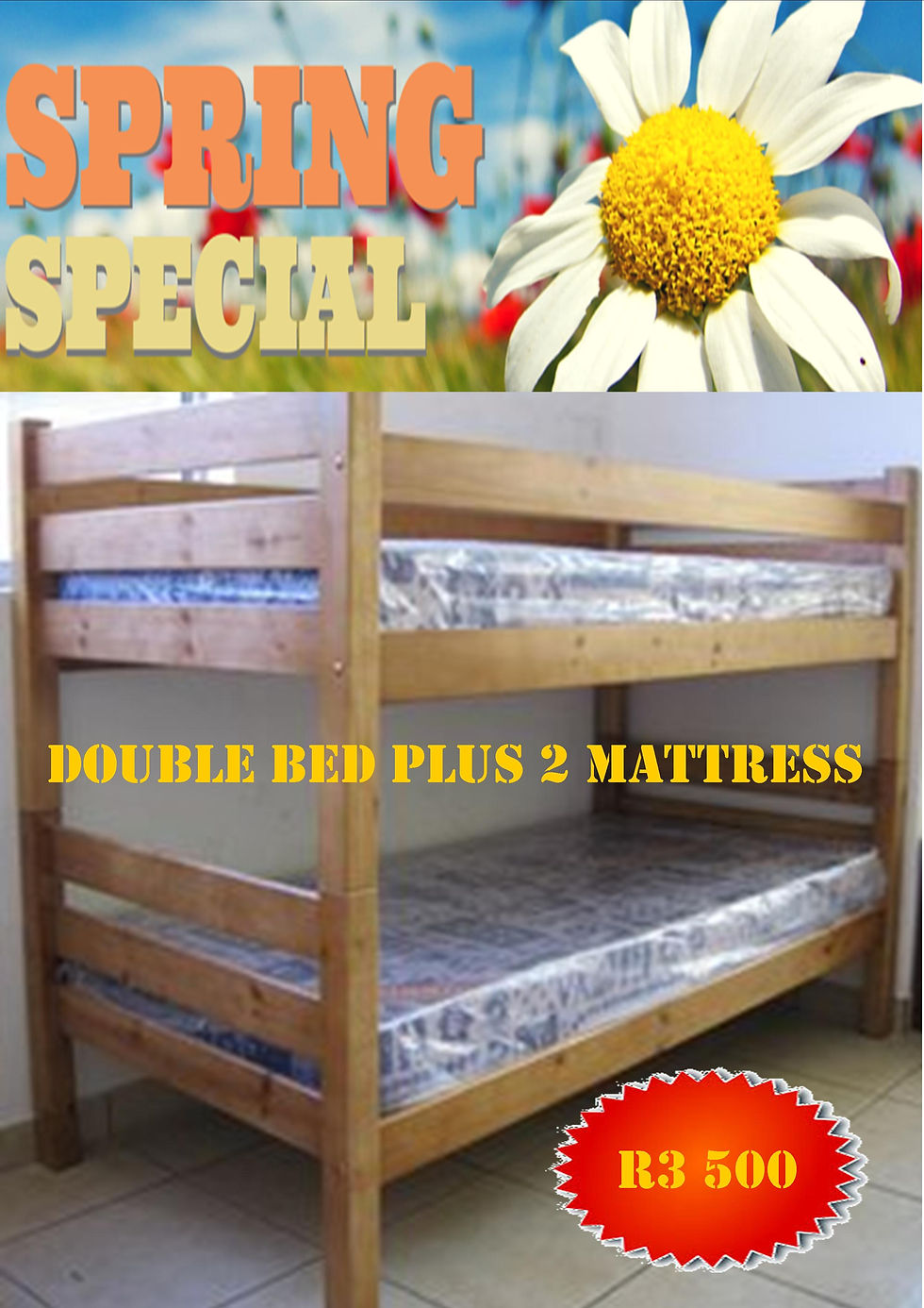 Double bed advert for website