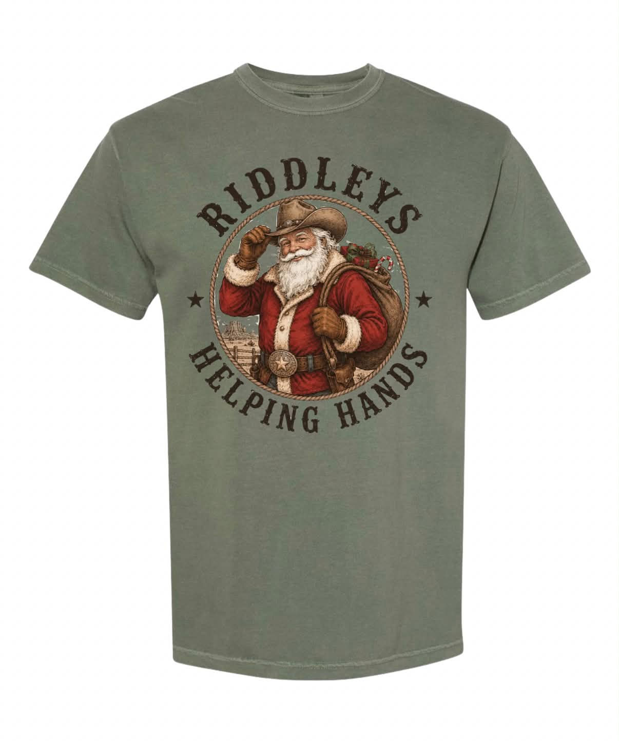 Christmas Santa SAGE Comfort Color T-Shirt