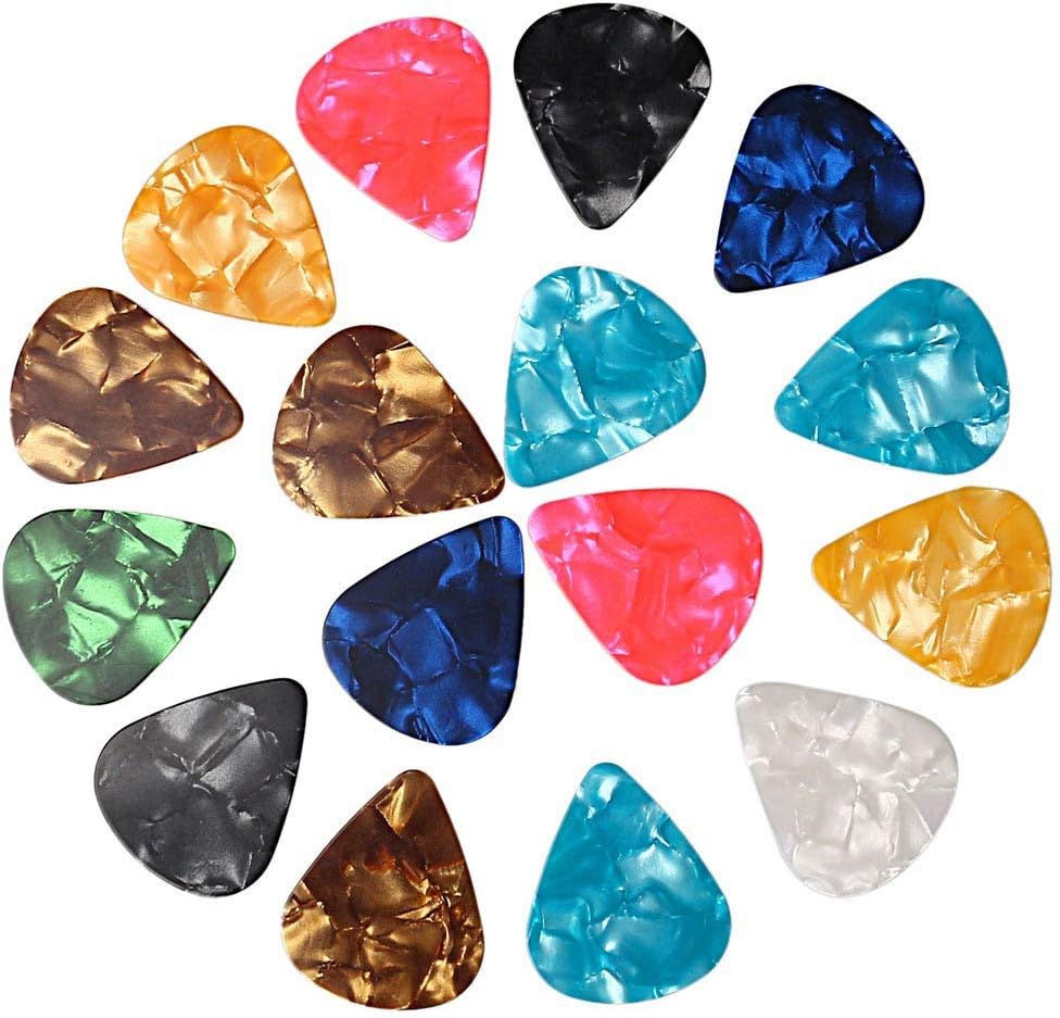 60 PCS Guitar Picks, 3 Different Thickness Abstract Art Colorful Celluloid Guita