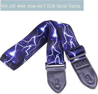 Guitar Strap for Acoustic, Electric and Bass Guitar - Christmas Gift & Stocking