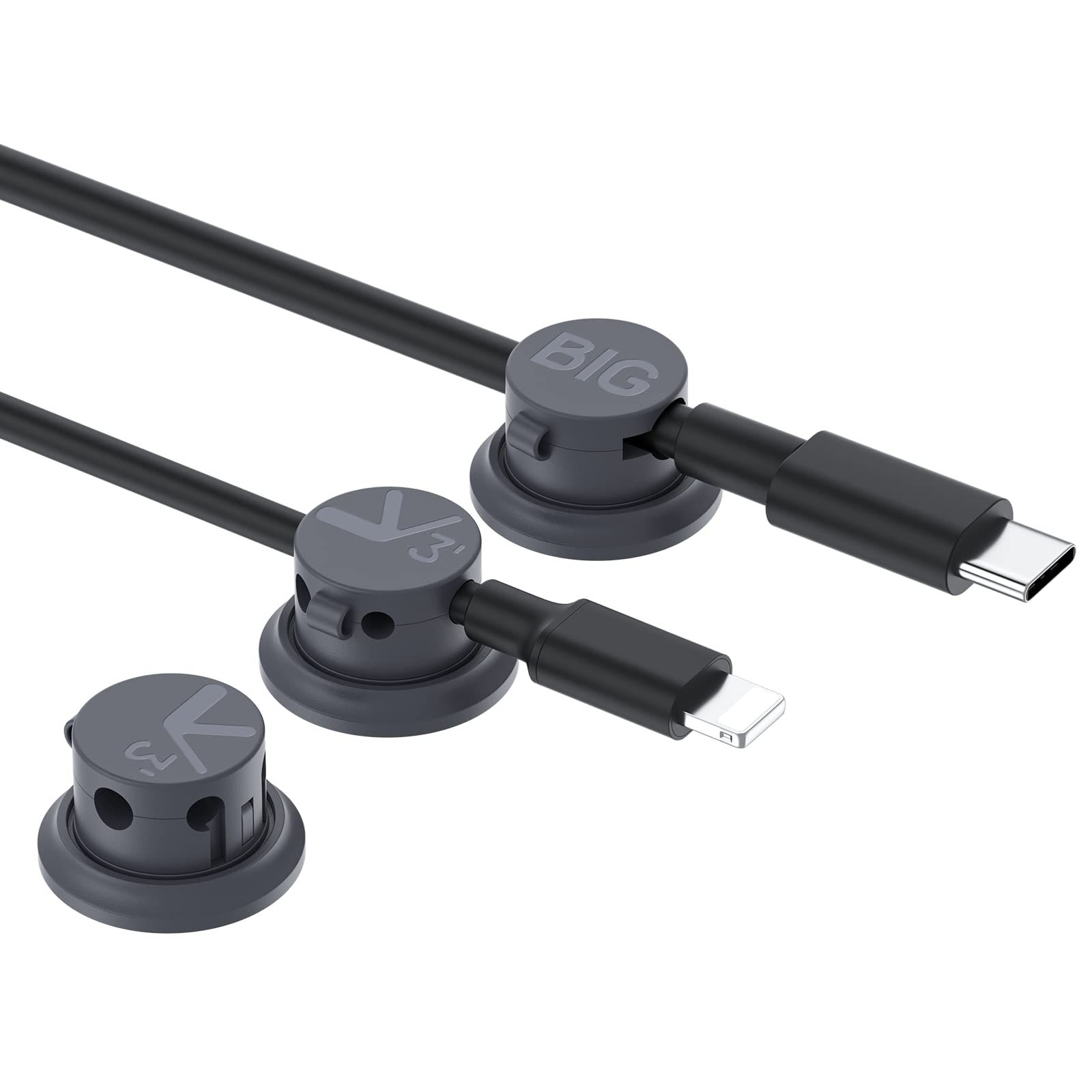 AGPTEK Magnetic Cable Clips 3 PCS Self-Adhesive Cord Holder Multipurpose Cable M