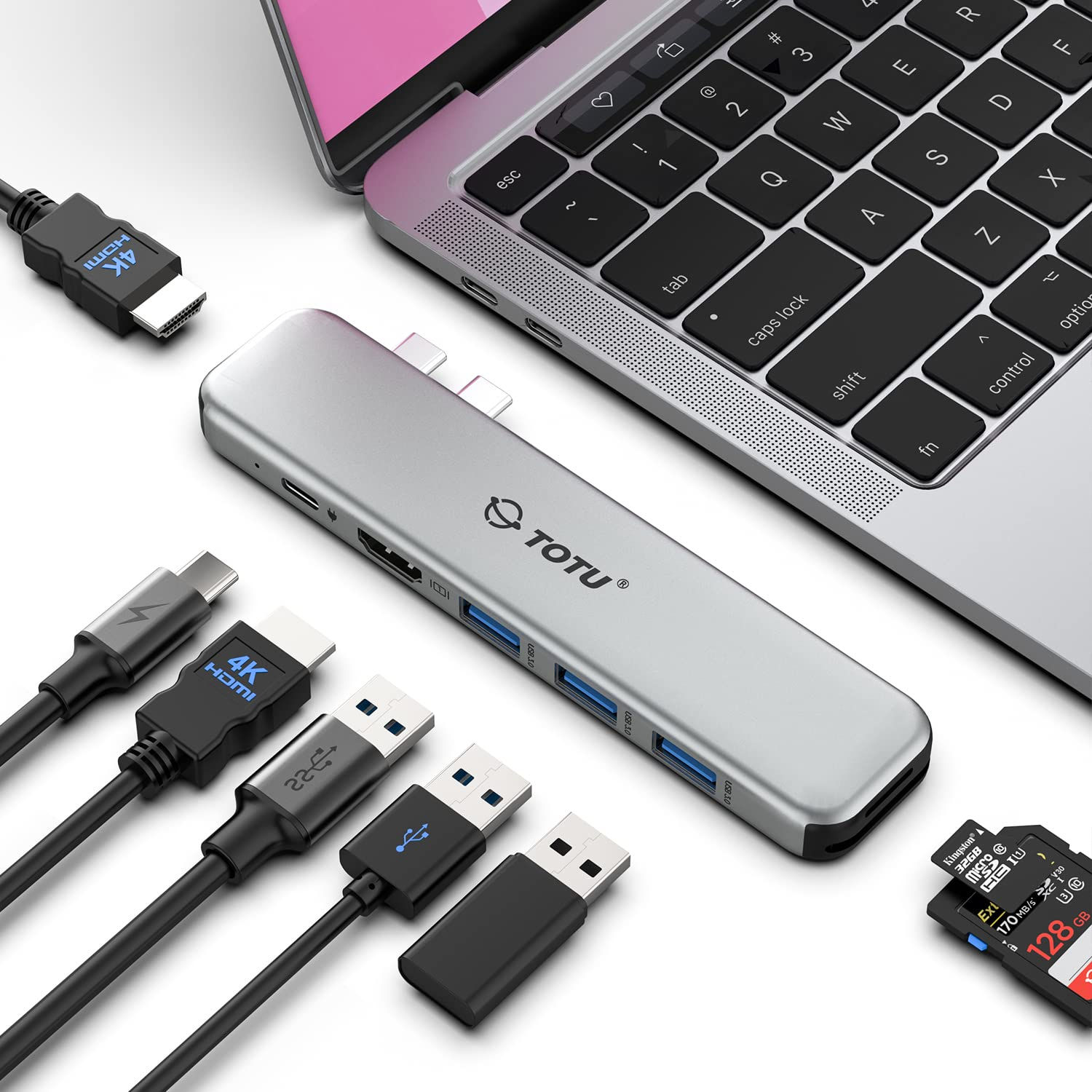 MacBook USB C Hub Multiport Adapter 8 in 2 MacBook Docking Station with Dual HDM