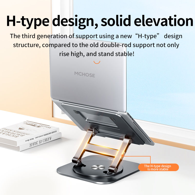 Thumbnail: Adjustable Aluminum Laptop Stand for Desk and iPad