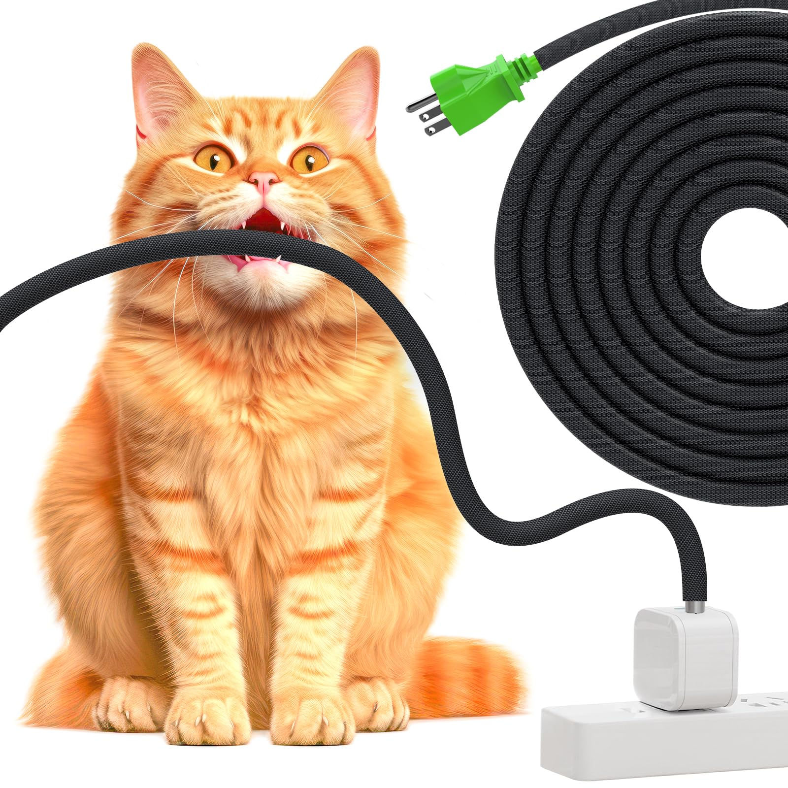 UOMTFAI Cord Protector Cable Sleeve 25ft 3/10 Inch Flexible Cord Protectors from