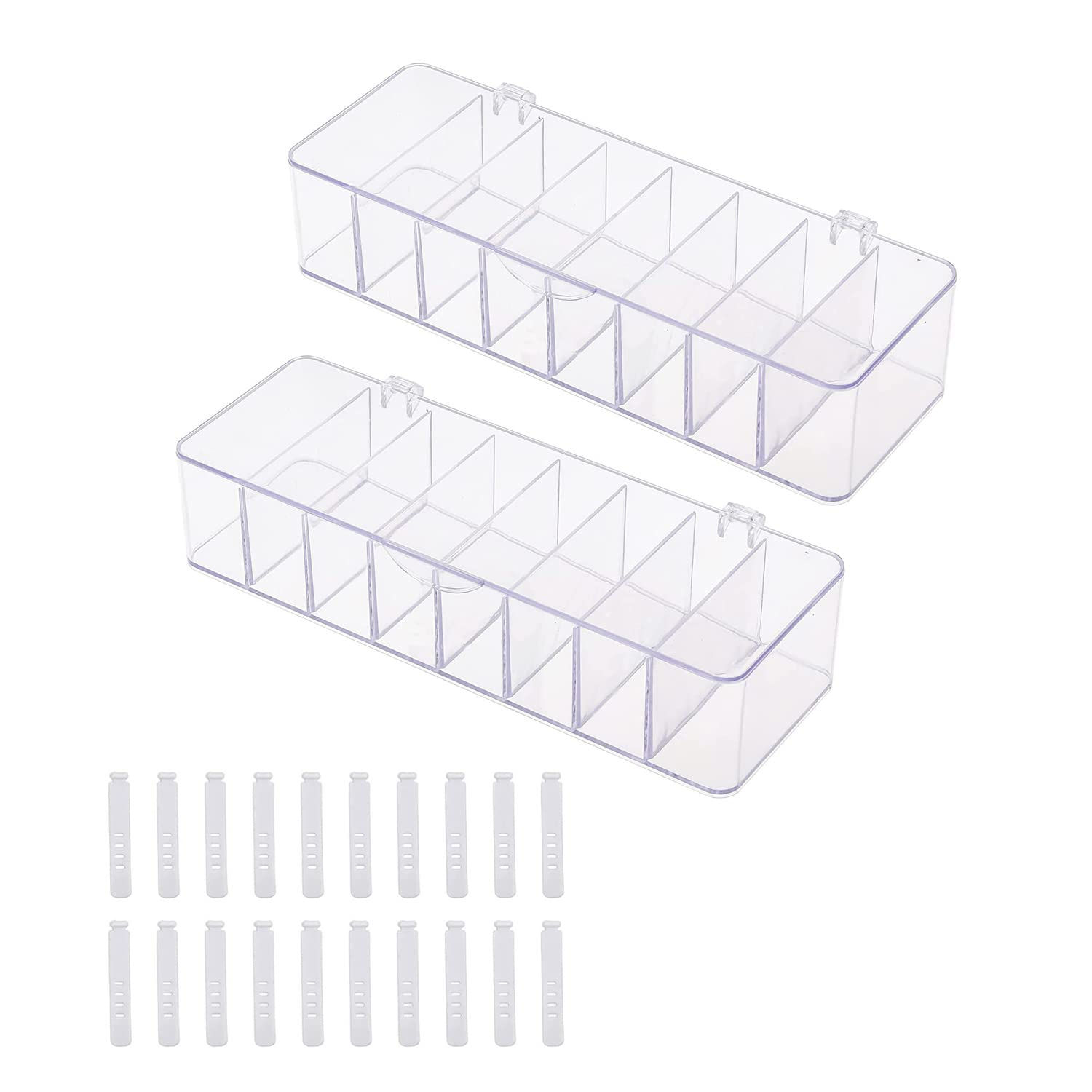 Clear Cable Storage BoxCable Organizer Box Storage Desktop Data Cable Cord Stora