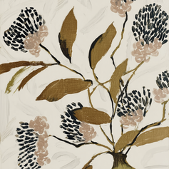 Earth Tone Abstract Floral Painting