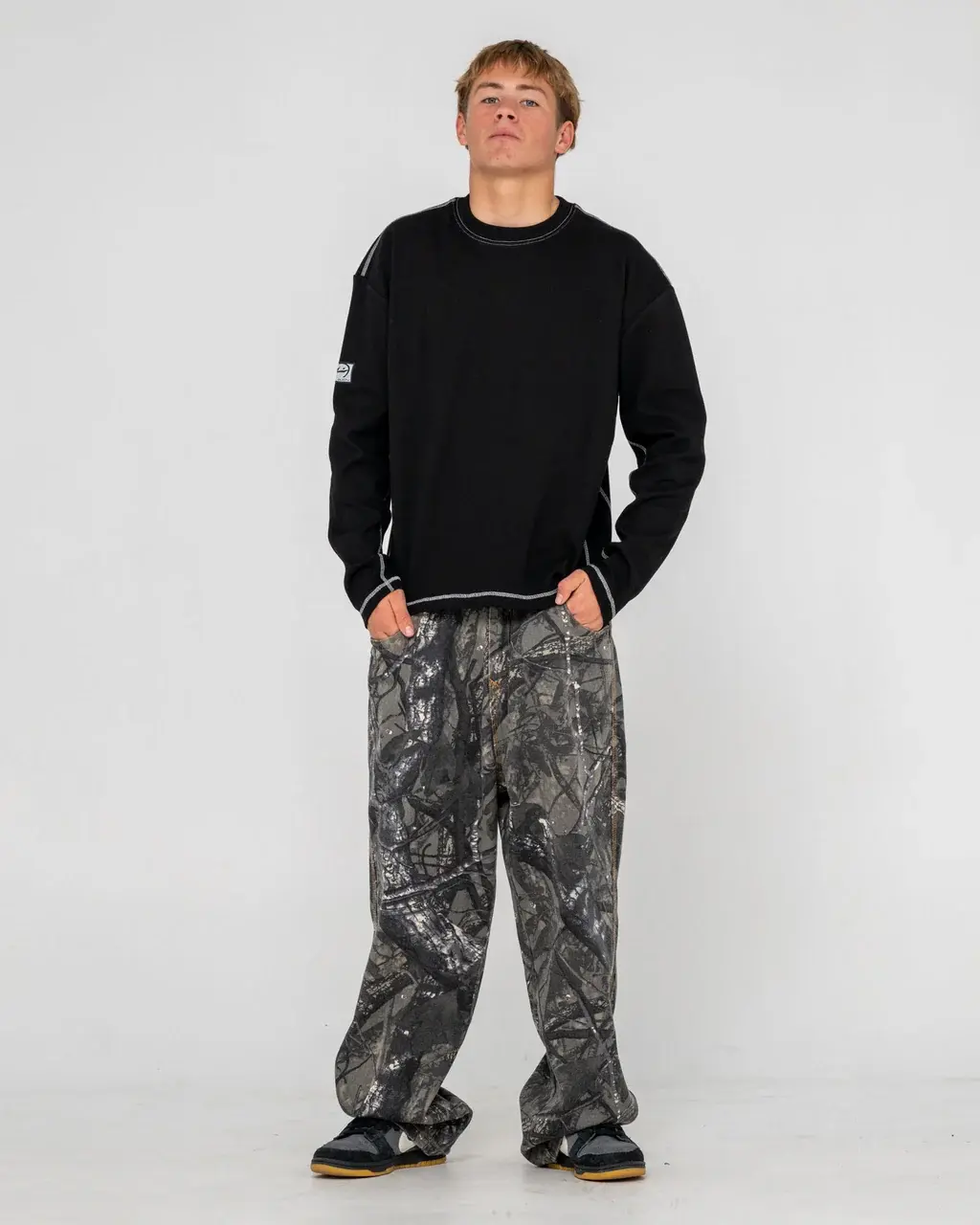 RUSTY MEN'S SLACK JACK LONG SLEEVE T - SHIRT HEAVY TEE