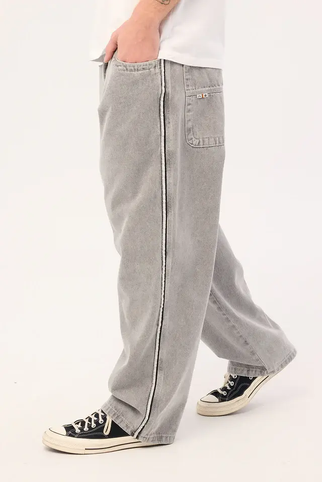 Thumbnail: Rusty  Men's FLIP DADDY 2.0 BAGGY JEAN London Summer Grey RRp $159.99