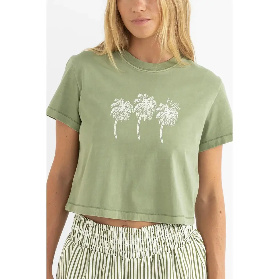 Thumbnail: Rhythm WOMENS Palms Crop Crew Tee - RRP $49.99