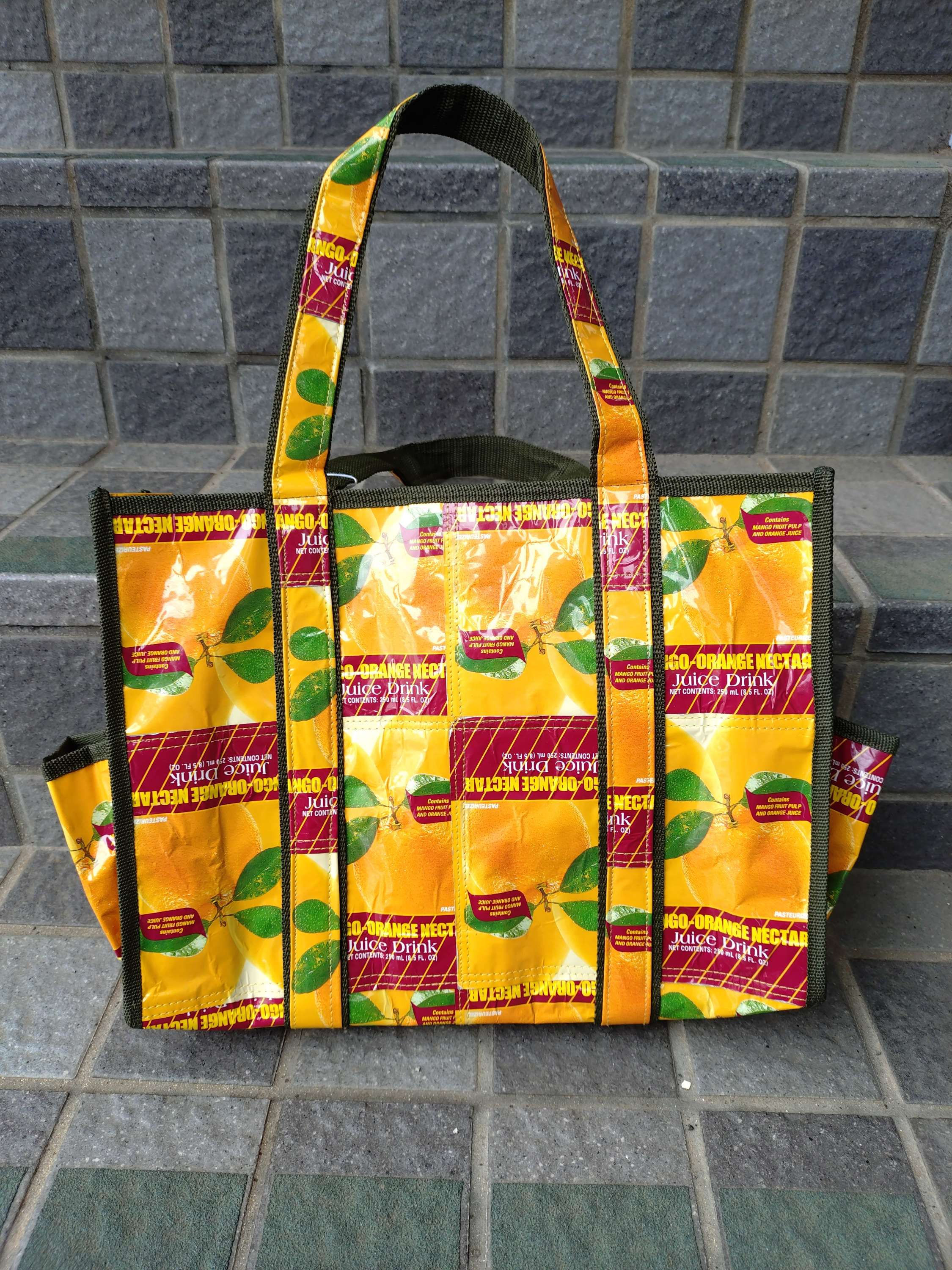 アップサイクル　ジュースパック　バッグ　