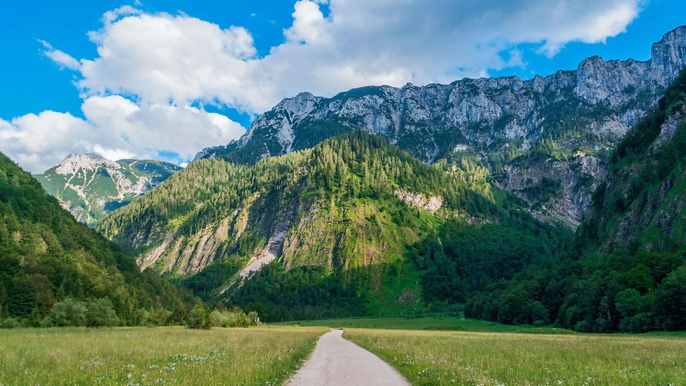 Alpine meadows and dramatic mountains, ideal for wellness retreats in Austria