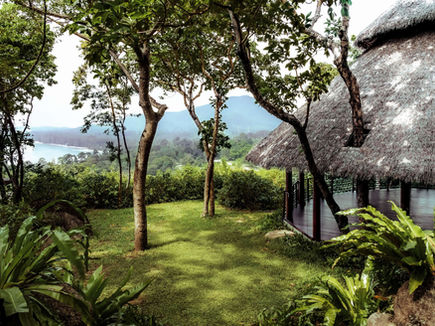 Tropical outdoor yoga pavilion at Kamalaya Wellness Sanctuary