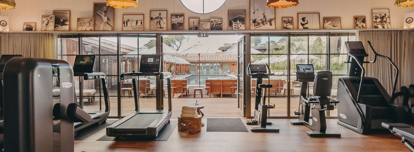 Fitness gym at Lily of the Valley Hotel Shape Club with modern equipment