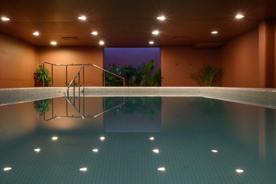 Indoor heated pool at the Wellness Club of Vilalara Grand Hotel Algarve.