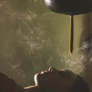 Ayurvedic Shirodhara treatment with warm oil at Six Senses Vana, India