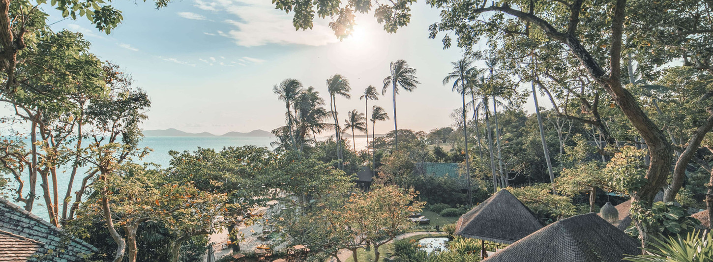 Scenic garden and sea view from Kamalaya’s hillside location