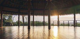 Yoga pavilion at sunset at Kamalaya Koh Samui