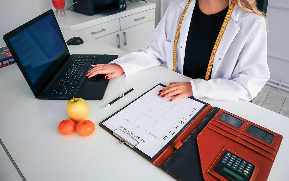 Doctor at a medical spa wellness retreat with health consultation setup