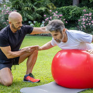 Outdoor fitness session with personal trainer at Villa Eden