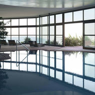 Indoor heated swimming pool at Lefay Resort & Spa Lago di Garda Italy