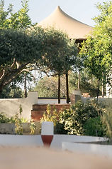 Yoga Retreat at Shanti-Som Algarve, with terrace practice spaces set among the trees