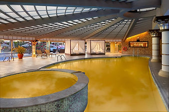 Indoor thermal pool with warm mineral water at Sianji Wellbeing Resort Bodrum