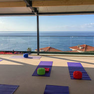 Yoga studio with sea views at Galo Resort Madeira