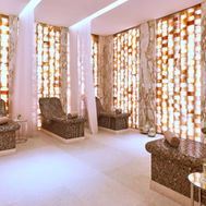 Himalayan salt therapy room at Zulal Wellness Resort