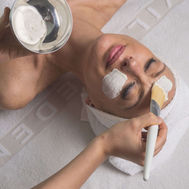 Spa facial treatment with natural products at Villa Eden