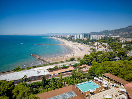 Aerial view of Benicàssim coastline near Palasiet Thalasso Clinic Spain