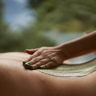 Phytomud body wrap treatment in the medical spa at Chenot Palace Weggis