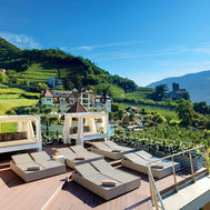 Rooftop Sky Lounge with panoramic views at Preidlhof in South Tyrol